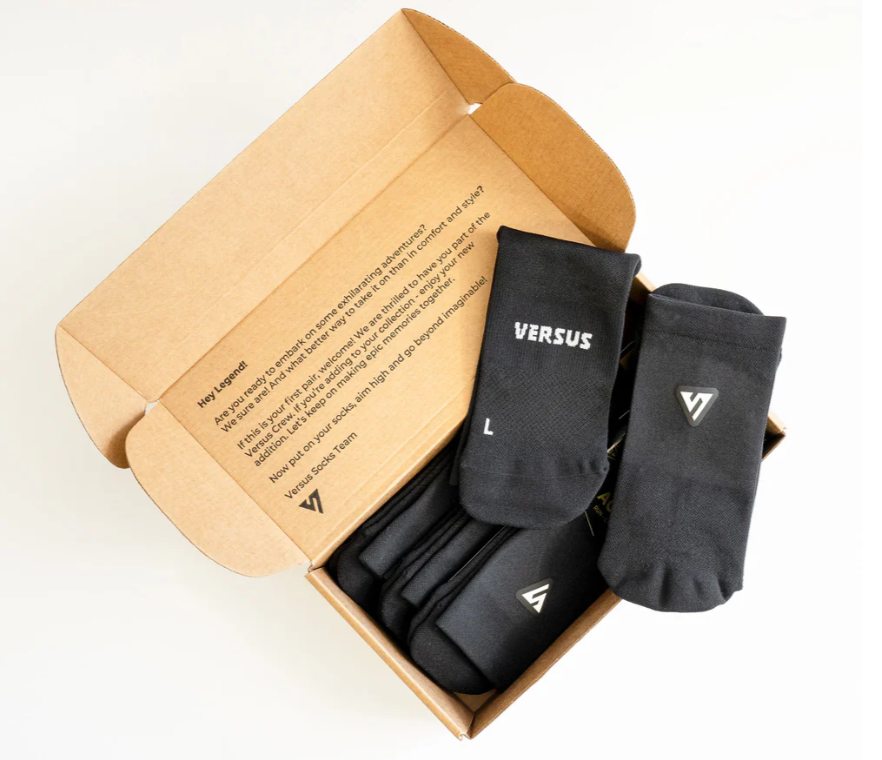 VERSUS Classic Black Active Crew Tab