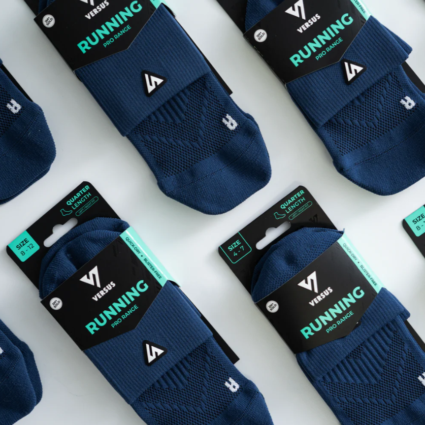 VERSUS Space Blue Running Quarter Socks