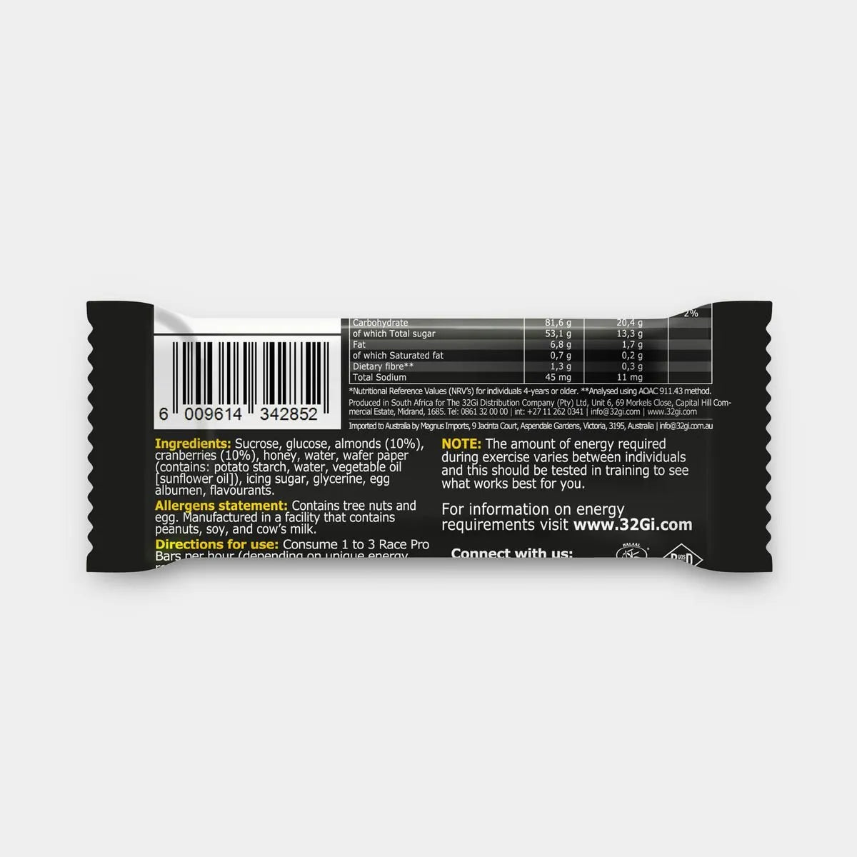 32GI Race Pro Energy Bar