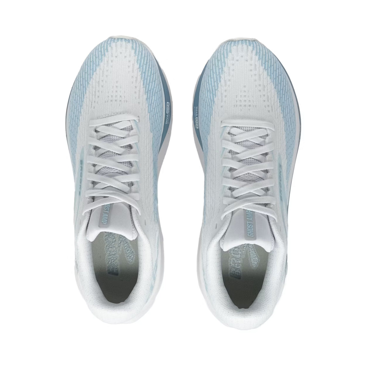 Brooks Ghost Amp Womens (White/Blue/Metallic)