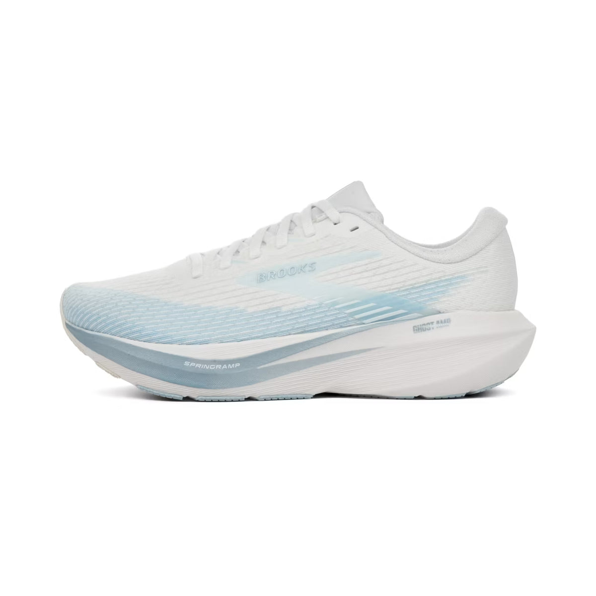 Brooks Ghost Amp Womens (White/Blue/Metallic)