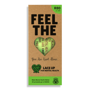 Kraft paper packaging with a green heart and text on a white background