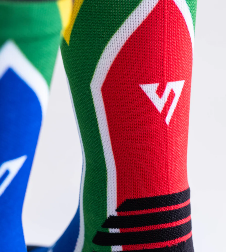 VERSUS South African Flag Active Crew Socks