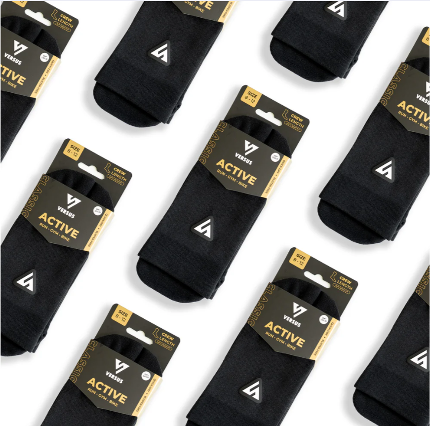 VERSUS Classic Black Active Crew Tab