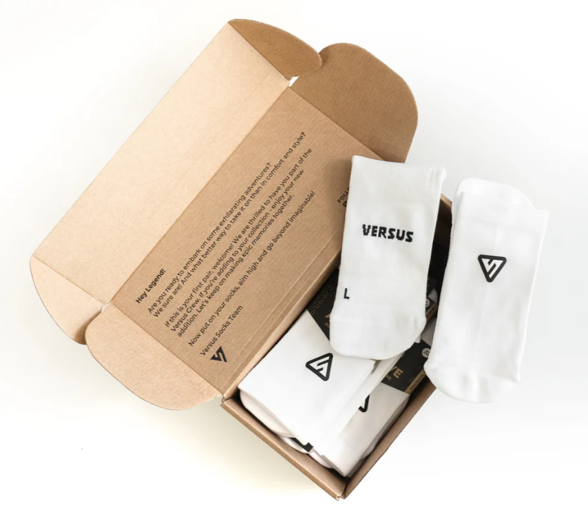 VERSUS Classic White Active Crew Socks