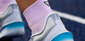 VERSUS Purple Running Quarter Socks