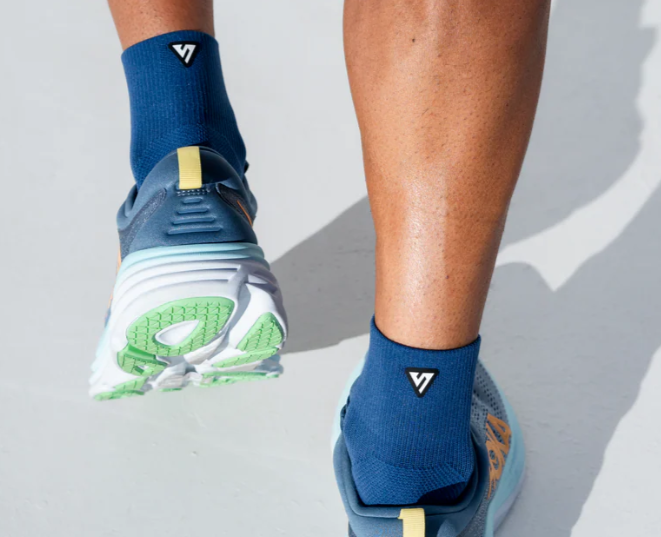 VERSUS Space Blue Running Quarter Socks