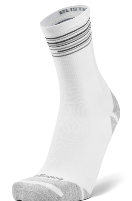 White sock with black stripes on a white background
