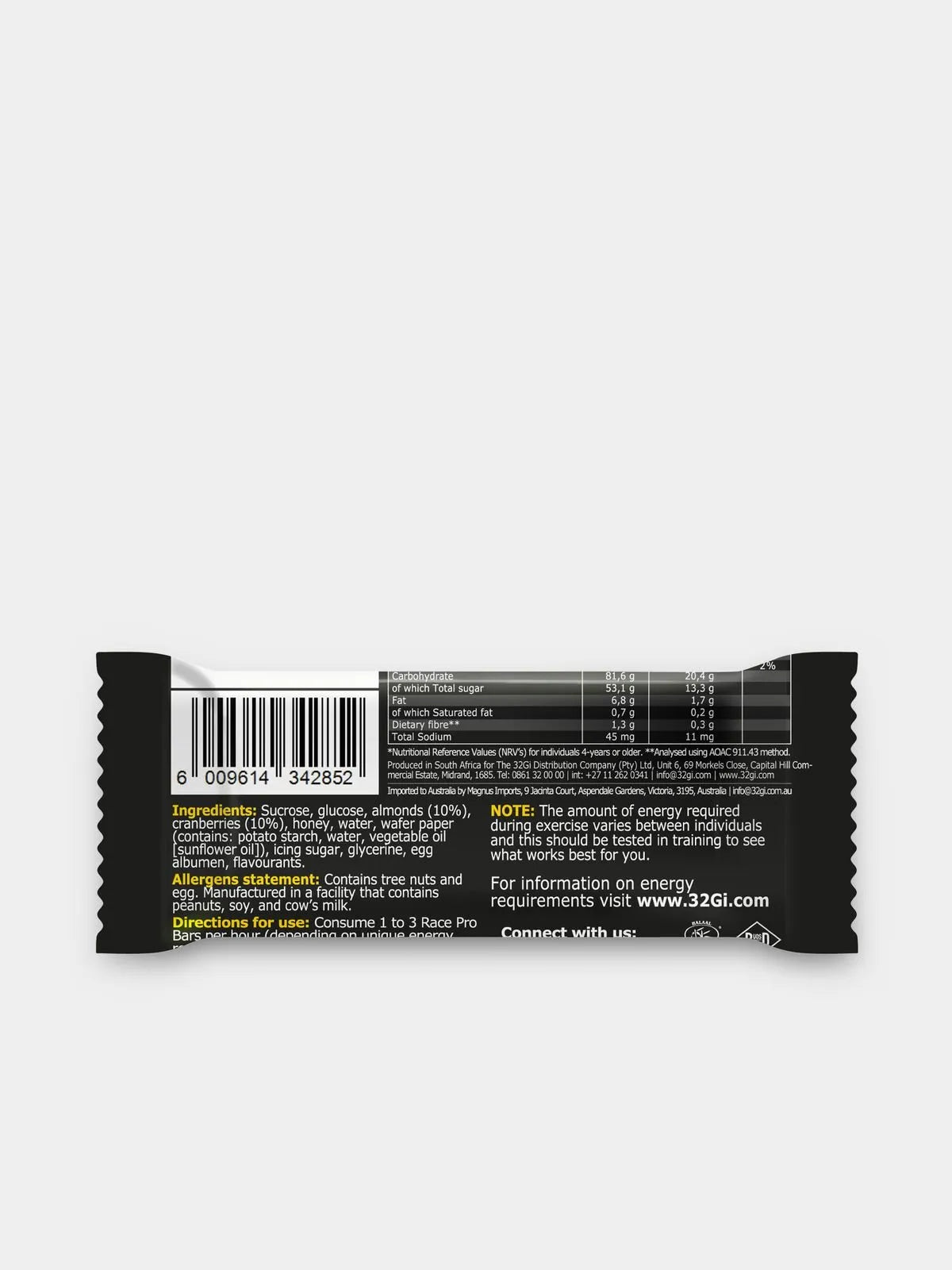 32GI Race Pro Energy Bar