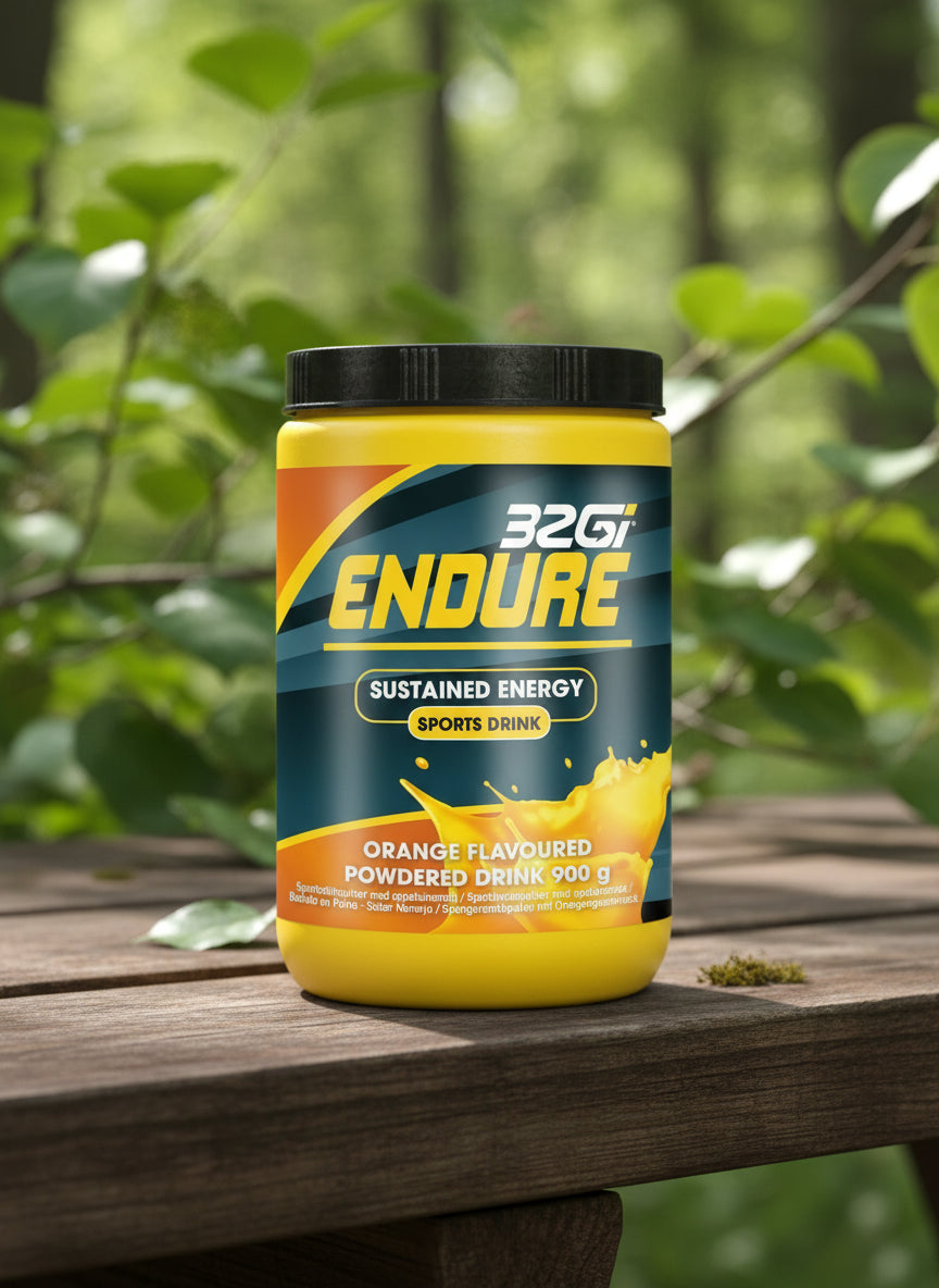 32GF Endure sustained energy sports drink container on a white background